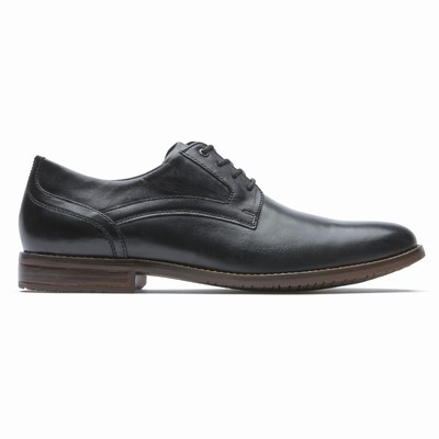 Sapatos Oxfords Rockport Style Purpose 3 Plain Toe Homem Pretas PT-52308